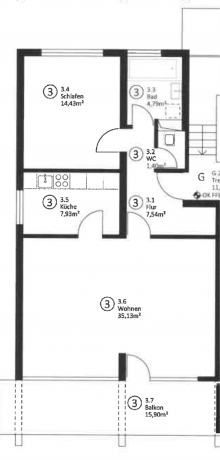 Bildschirmfoto 2022-01-27 um 13.31.27 2-Zimmer-Wohnung mit 77 m� Wfl. im 2. OG, Bj. 1975